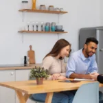 A cozy living room in a Melbourne homeshare.